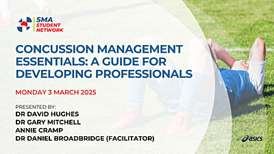 WEBINAR: Concussion management essentials: A guide for developing professionals