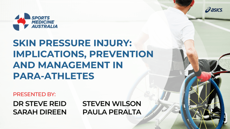 WEBINAR: Skin pressure injury: Implications, prevention and management in para-athletes