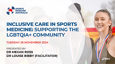 WEBINAR: Inclusive care in sports medicine: Supporting the LGBTQIA+ Community